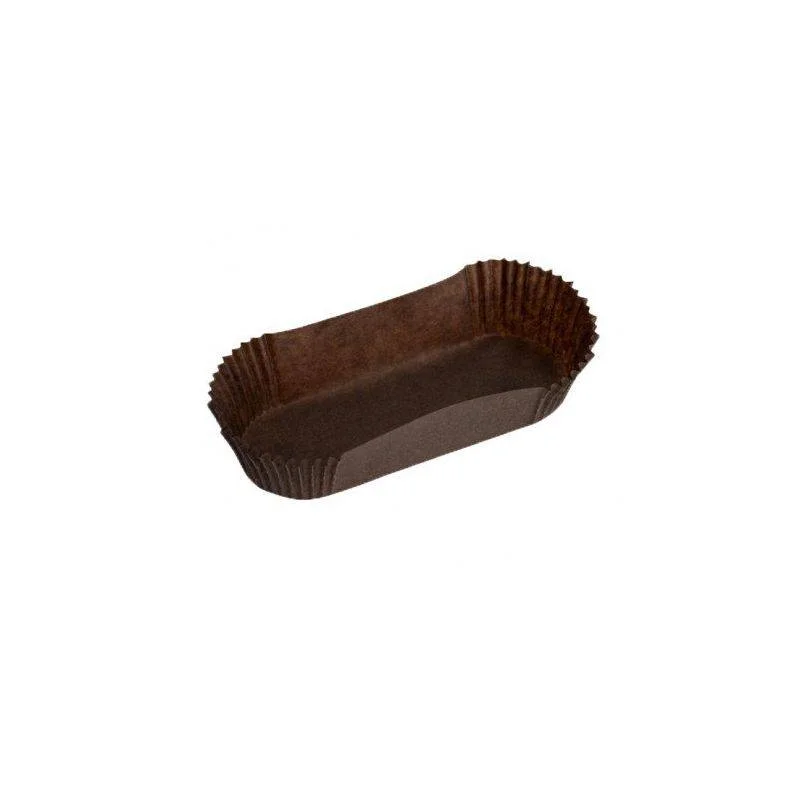 Caissettes plissées rectangle 60x20x15 BRUN (mini)