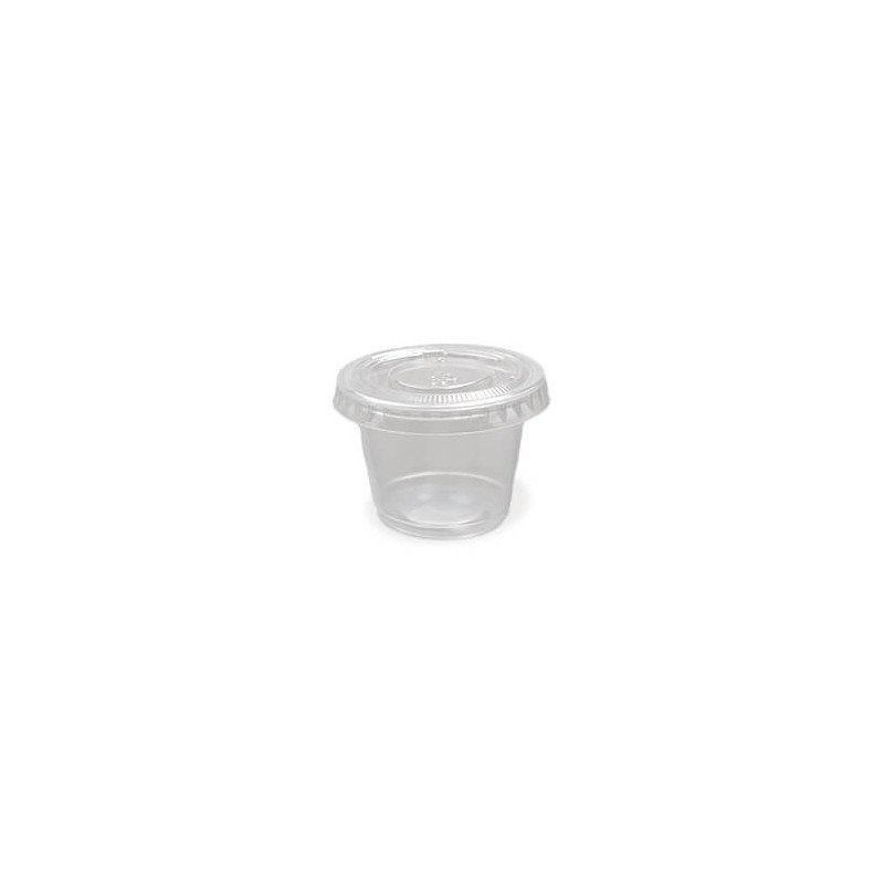 Couvercle pot à sauce PET 1oz (50x50) E&C