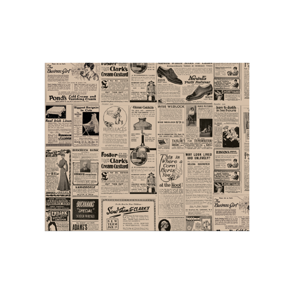 Papier d'emballage journal marron 28x34cm 34grs (1000pcs)