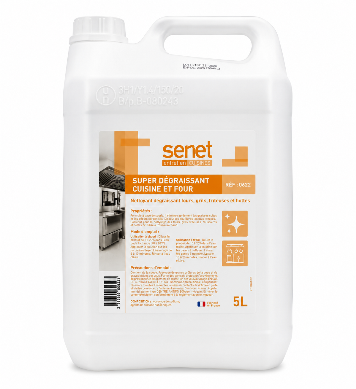 SUPER DÉGRAISSANT CUISINE-FOUR-FRITEUSE - SENET 5L