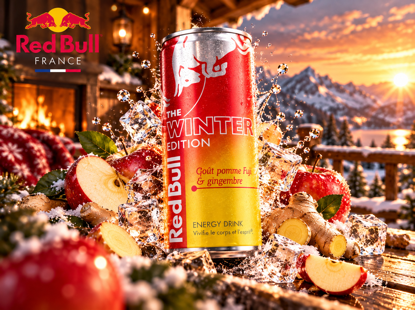 RED BULL EDT WINTER ''POMME FUJI GINGEMBRE '' 25CL