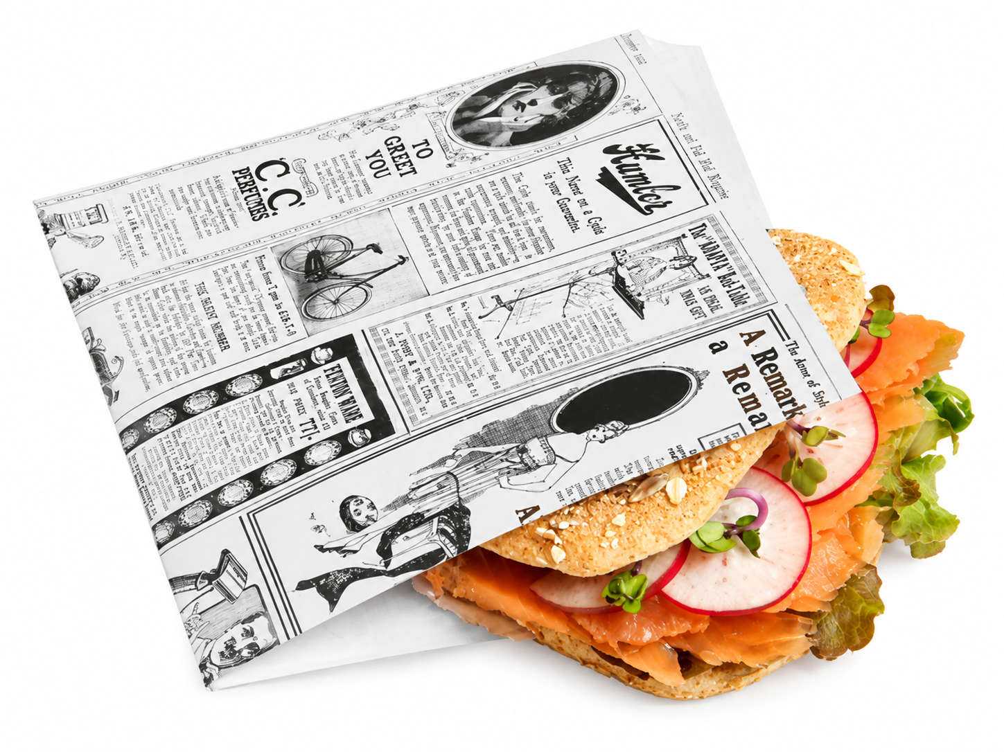 Pochette burger papier journal 16x16,5 cm (5000pcs)