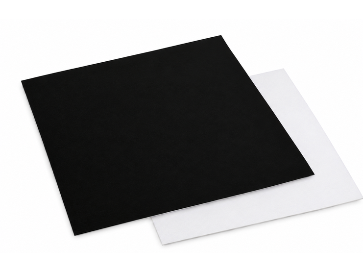 Carré droit NOIR / BLANC 24cm 950 Gr/m²