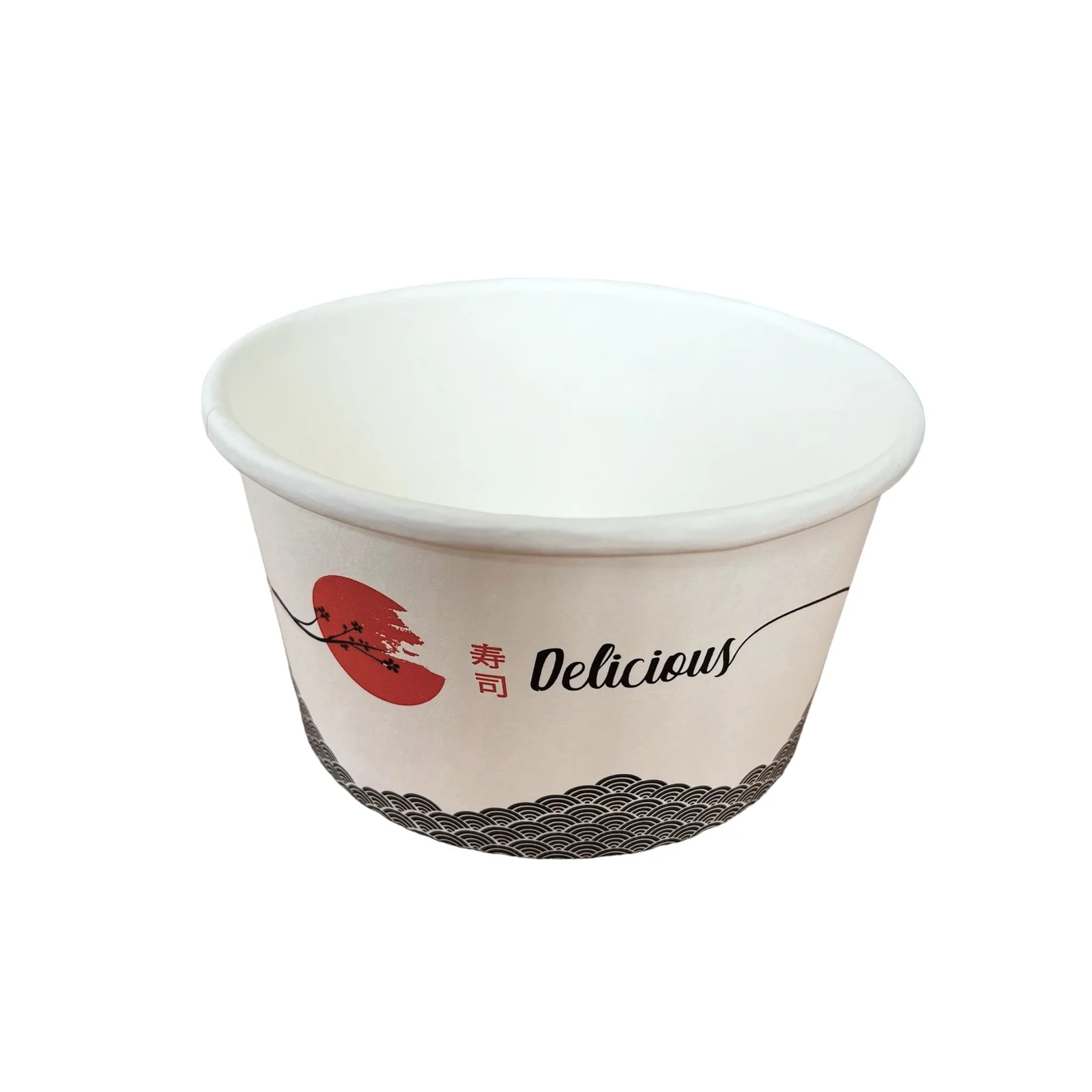Pot carton blanc Ø115mm 360ml DELICIOUS (25 pcs) E&C