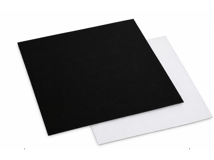 Carré droit NOIR / BLANC 22cm 950 Gr/m²