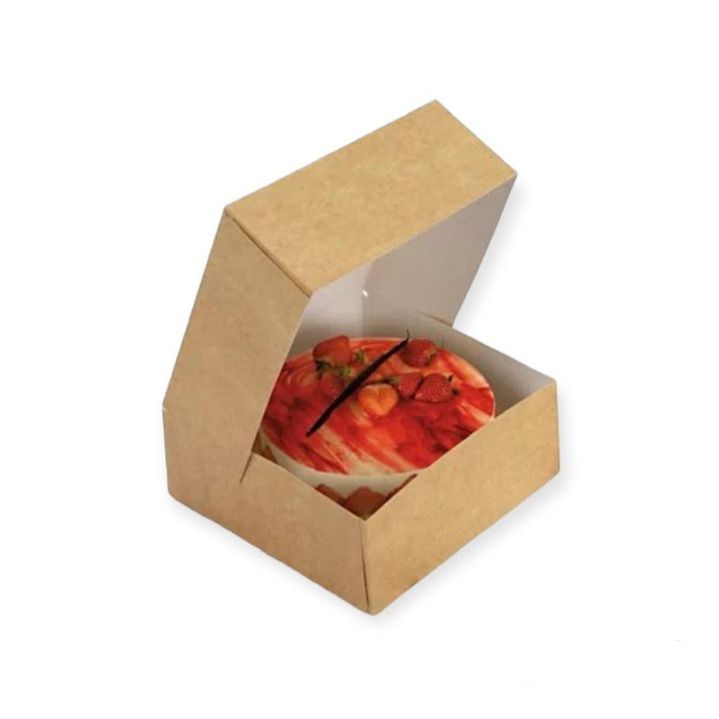 Boites patissière kraft 20x20x5