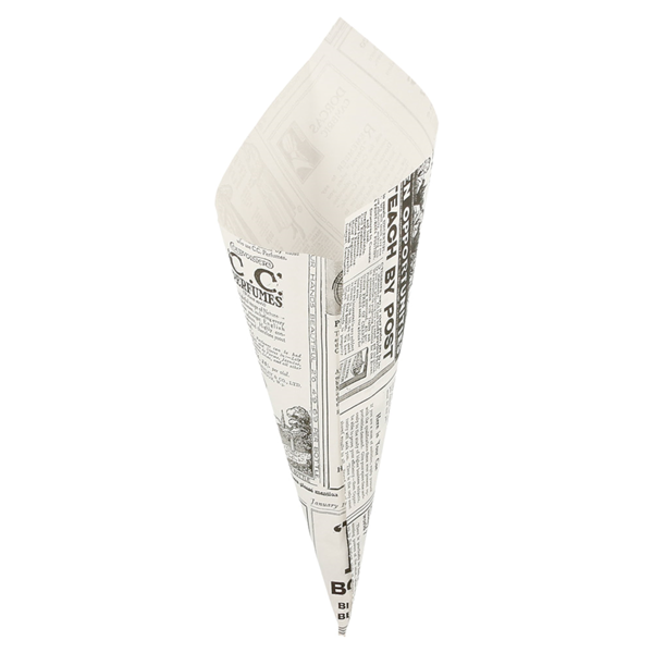 Pochette cornet frites papier journal 250g PAR 250