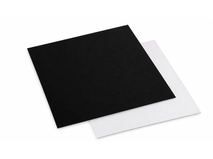 Carré droit NOIR / BLANC 18cm 950 Gr/m²