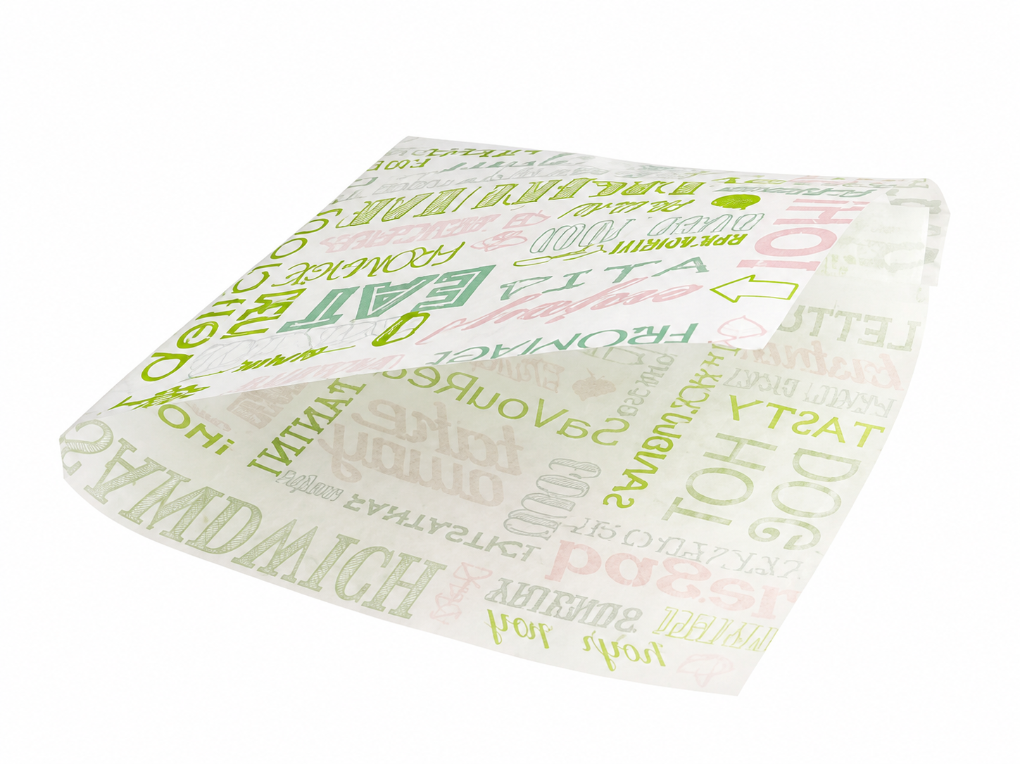 Pochette burger "parole vert" 16x16,5 cm par 500