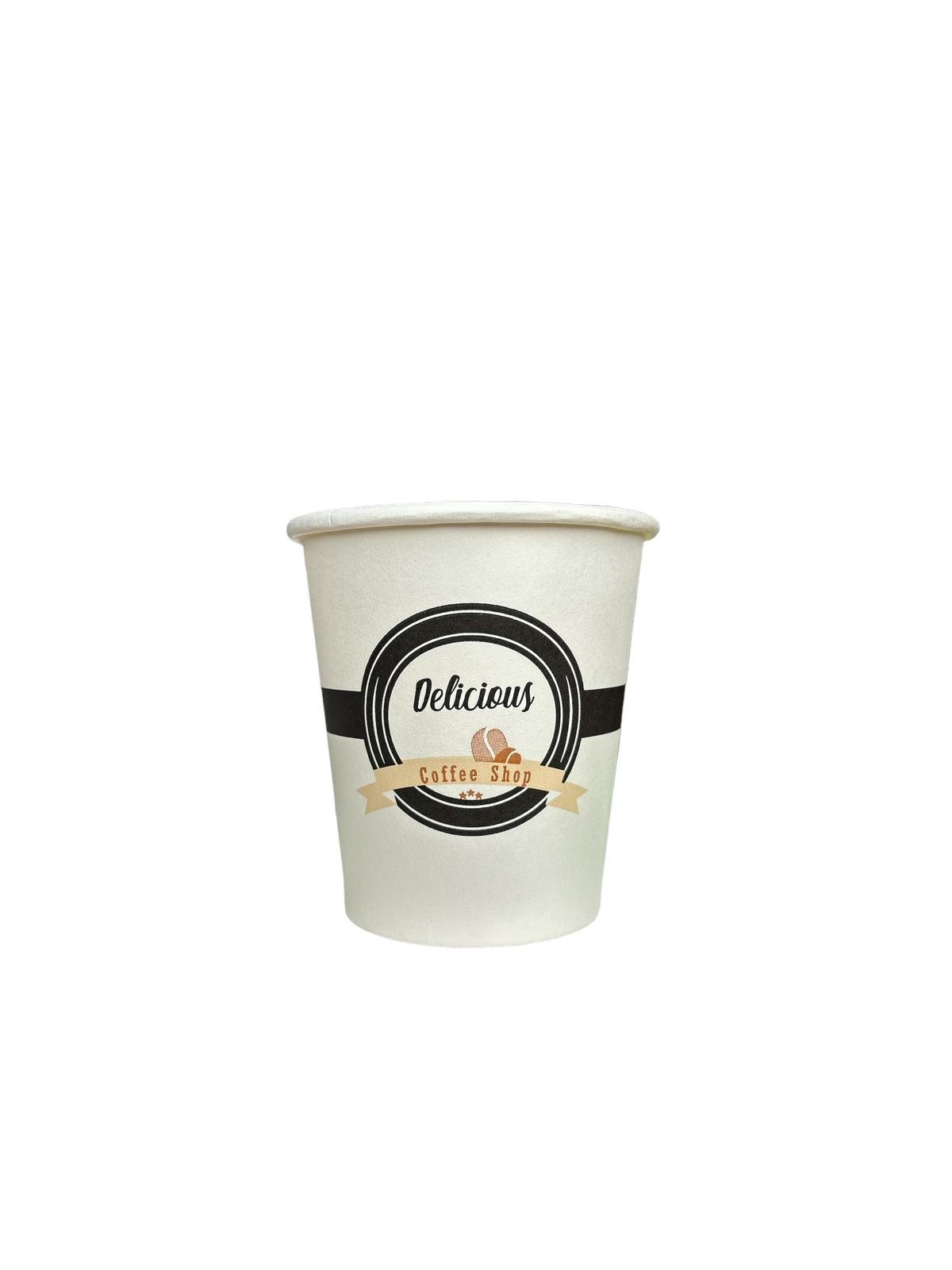 Gobelet ''DELICIOUS BLANC'' Ø70mm 6oz 18CL 1000pcs E&C