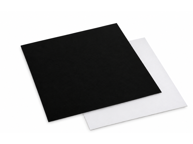 Carré droit NOIR / BLANC 20cm 950 Gr/m²