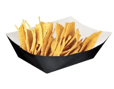 Barquette carton noir 10,5x7,2x4,5 960 grs (200 pcs)