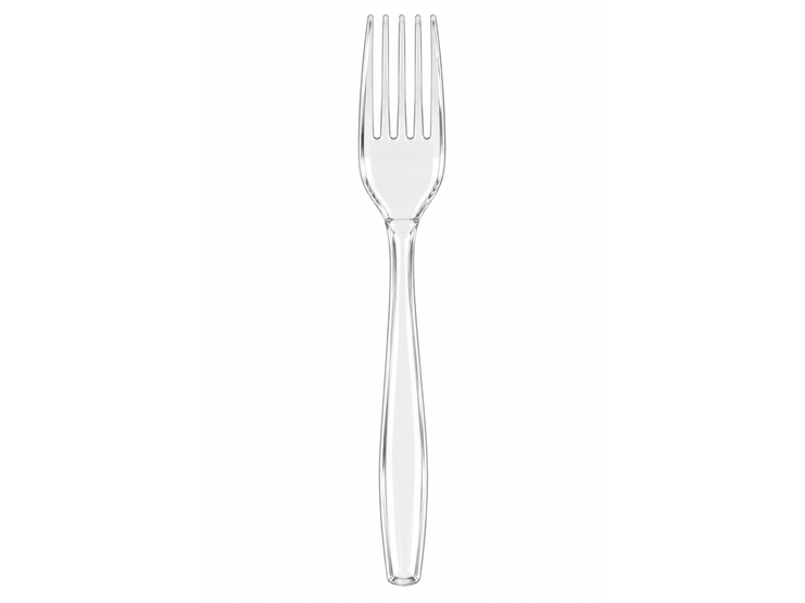 Fourchette ''cristal réutilisable'' par 100 pcs E&C