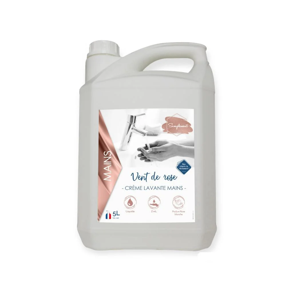 Bidon liquide savon mains SIMPLEMENT VENT DE ROSE - 5L